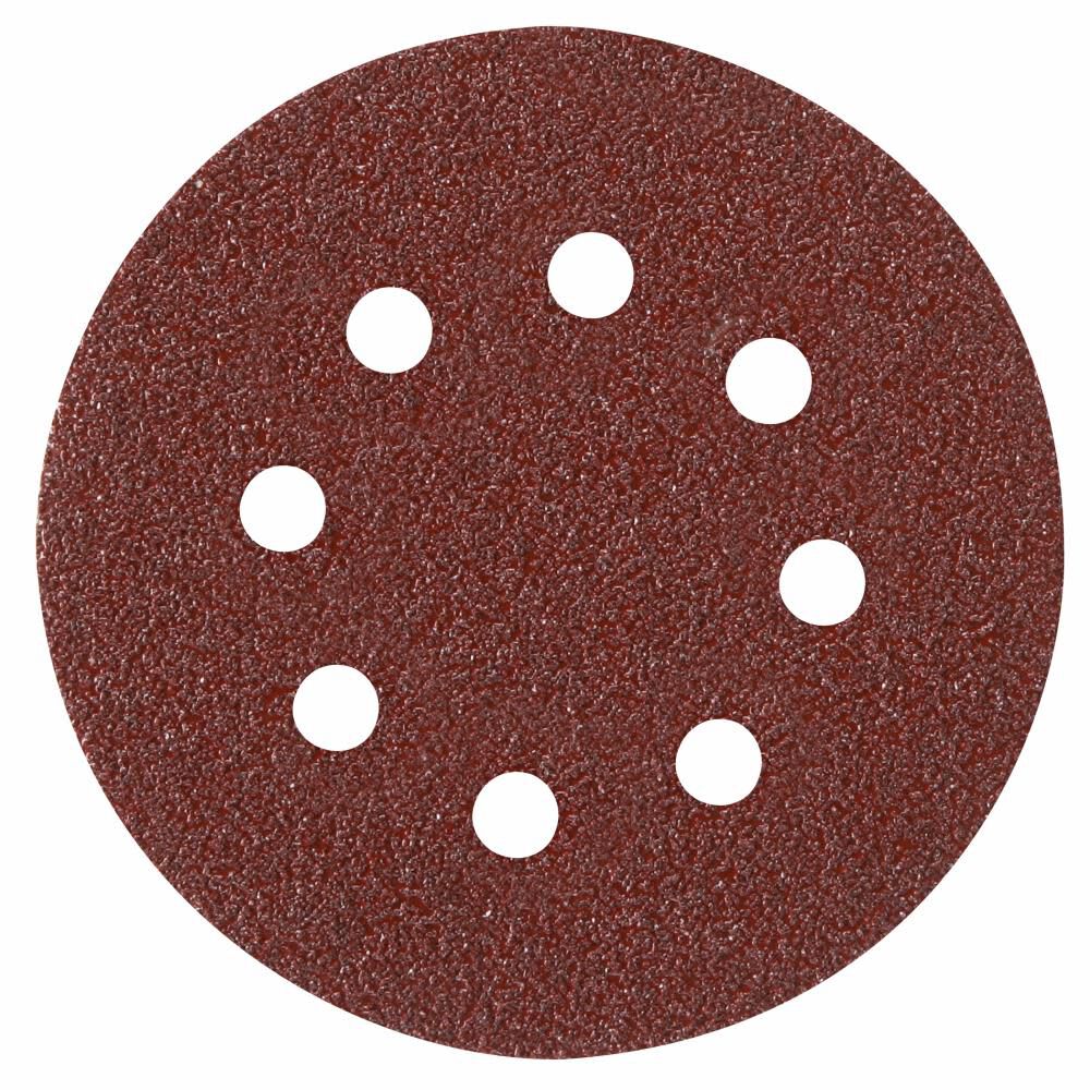 5 pc. 40 Grit 5 In. 8 Hole Hook-and-Loop Sanding Discs SR5R040