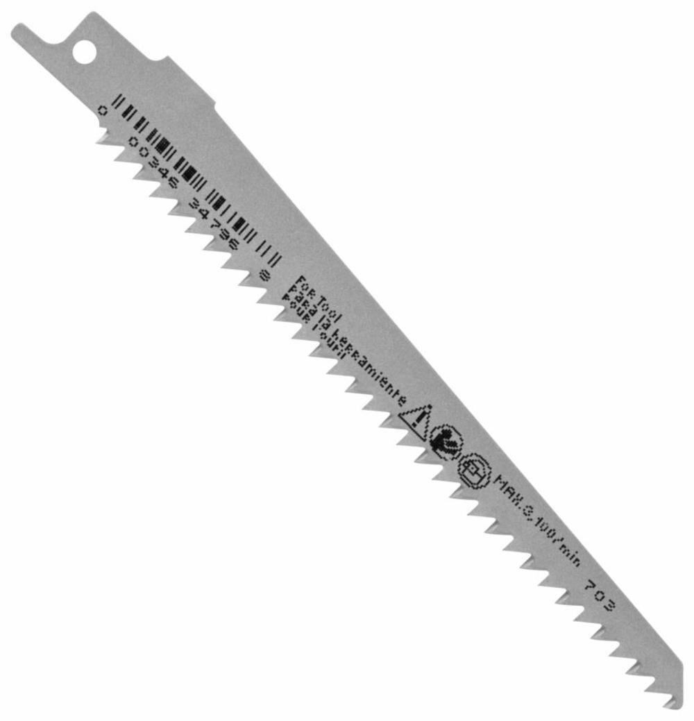 5 pc. 6 In. 6 TPI Wood Reciprocating Saw Blades RW66