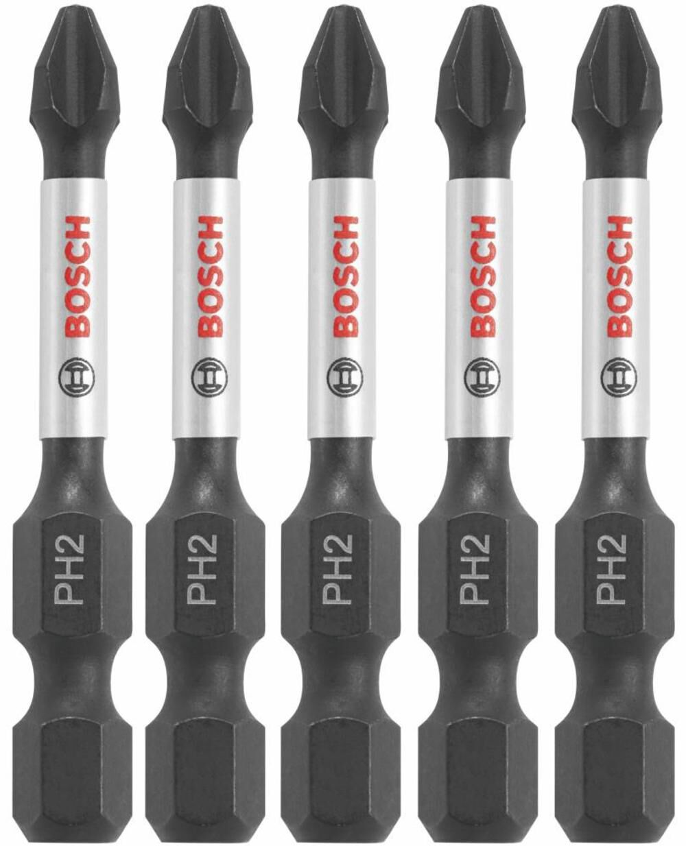 5 pc Impact Tough 2 In Phillips #2 Power Bits ITPH2205