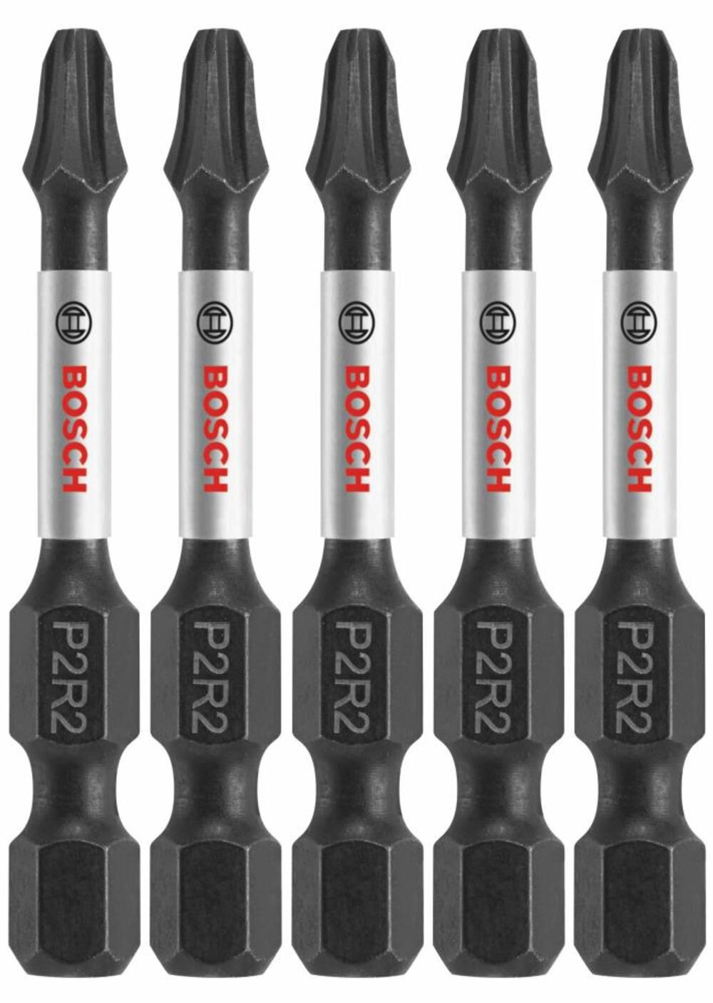 5 pc Impact Tough 2 In Phillips/Square #2 Power Bits ITP2R2205