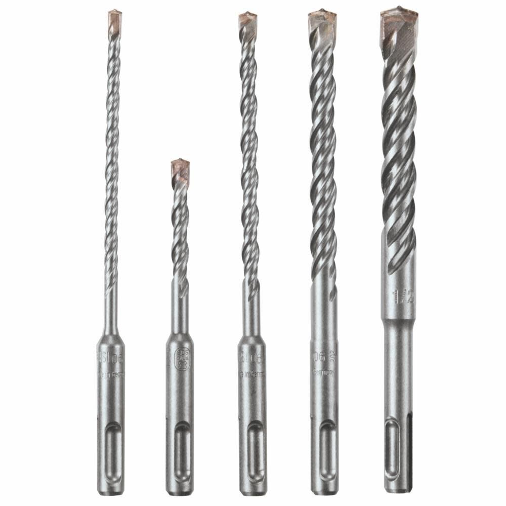 Bulldog 5-Piece x Carbide Masonry Drill Bit Set for Sds-plus Drill HCK005