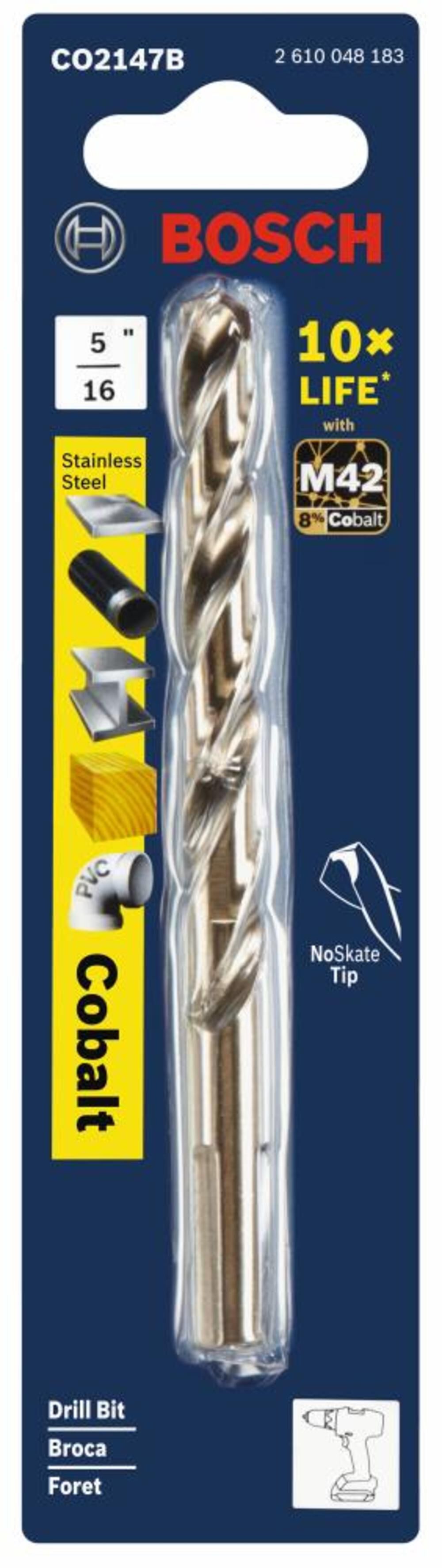 5/16 In. X 4-1/2 In. Cobalt M42 Drill Bit CO2147B