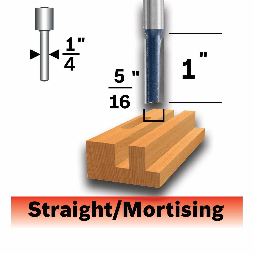 5/16-in Carbide-Tipped Straight Router Bit 85224MC