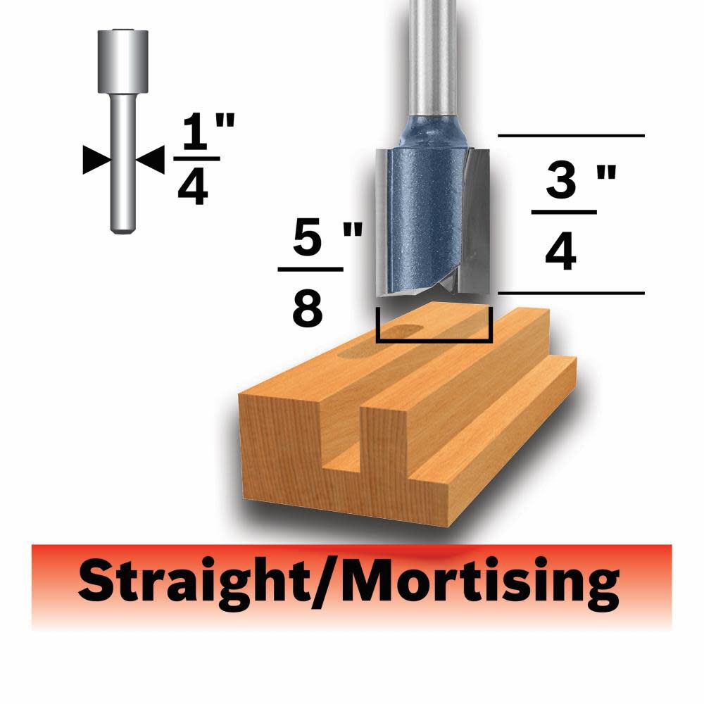 5/8-in Carbide-tipped Straight Router Bit 85230MC