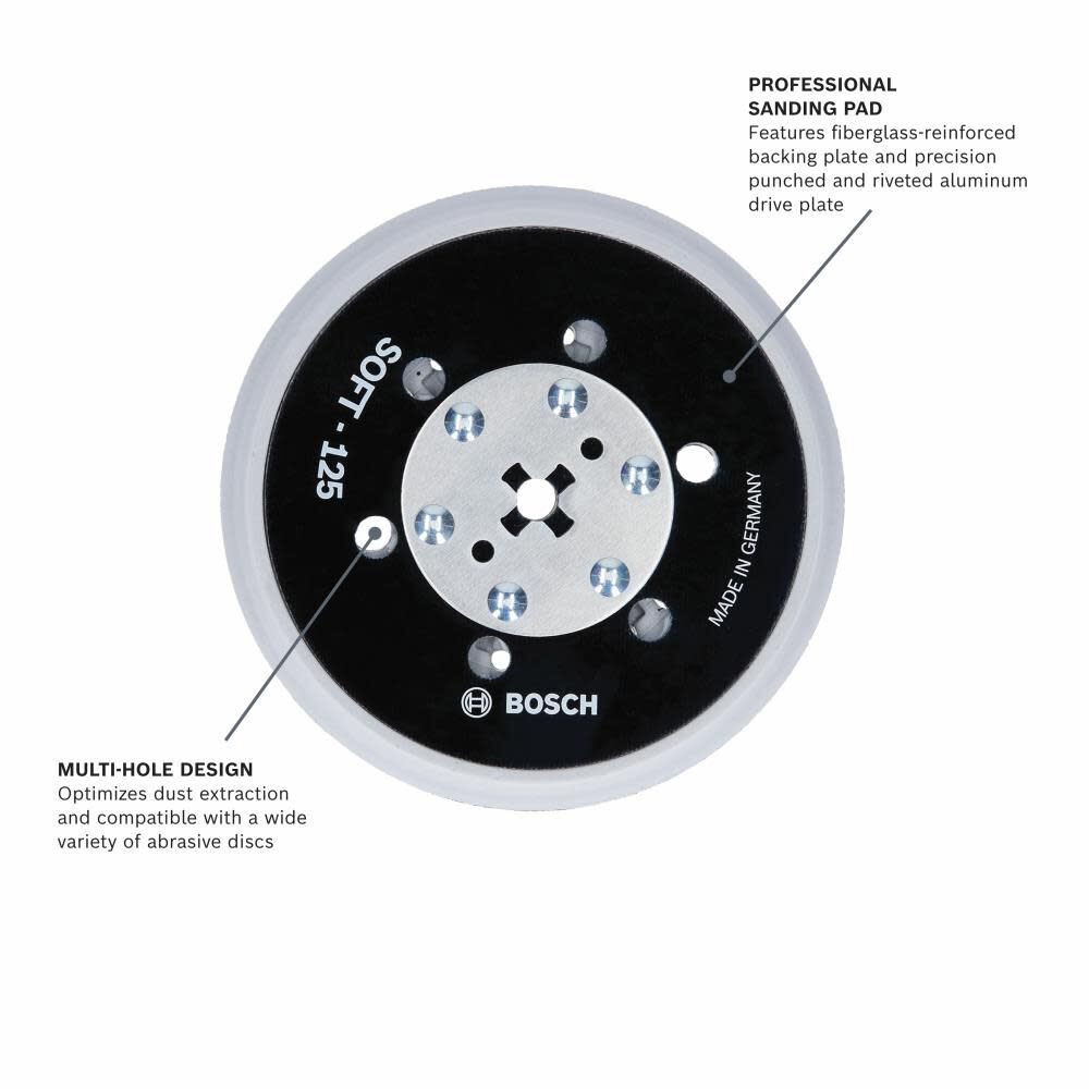 5in Soft Hook & Loop Multi Hole Sanding Pad RSM5044