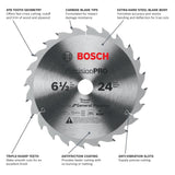 6-1/2 In. 24-Tooth Precision Pro Series Track Saw Blade PRO624TS