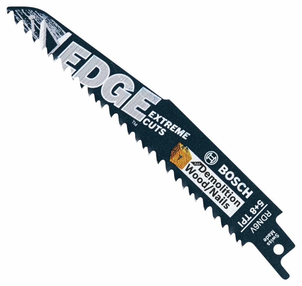 6in 5/8 TPI Edge Reciprocating Saw Blade for Wood/Nail Demolition RDN6V-25B