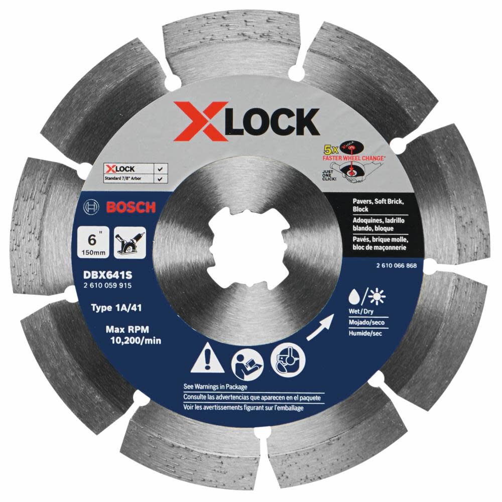 6in X LOCK Segmented Diamond Blade DBX641S