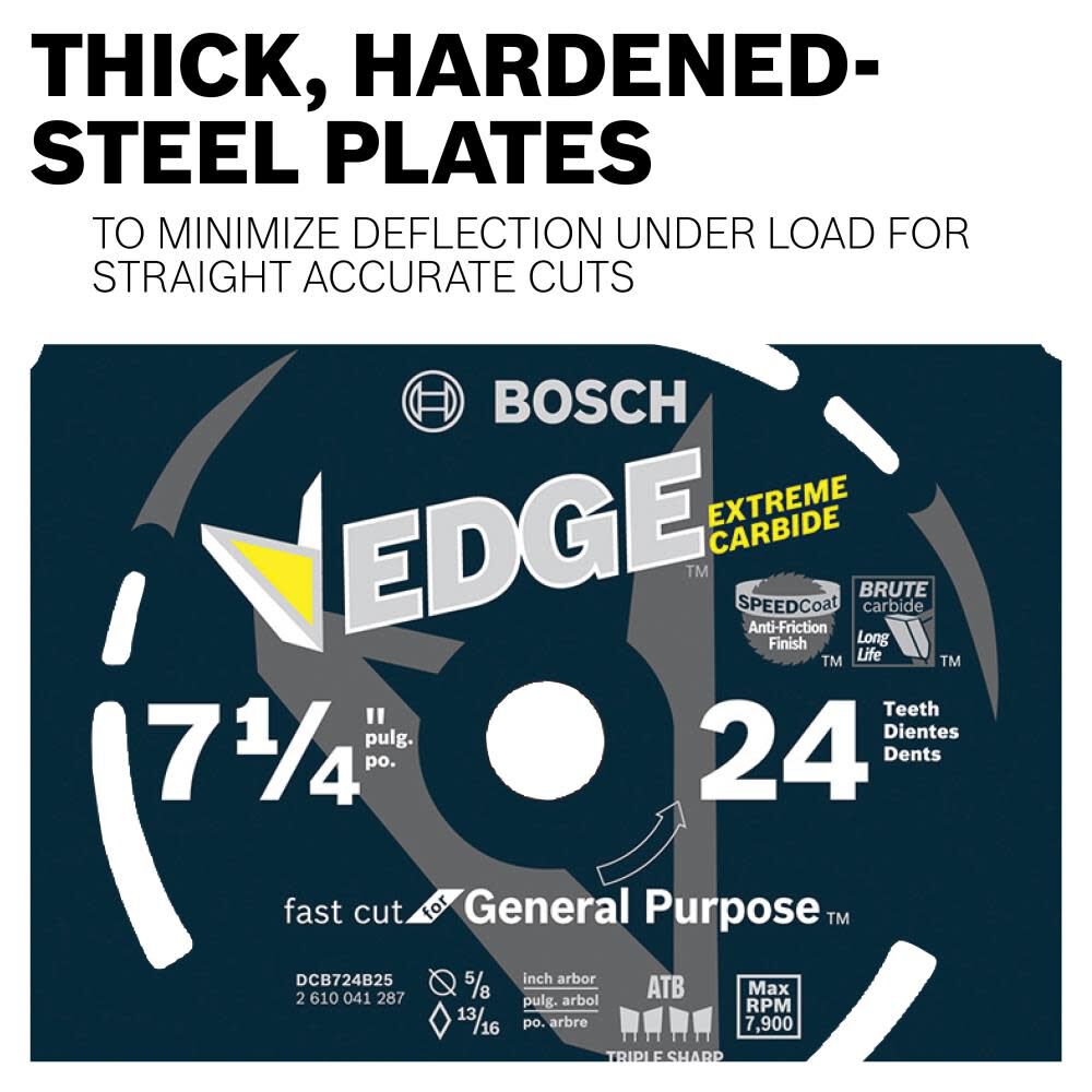 7-1/4-in 24-Tooth Rough Finish Tungsten Carbide-tipped Steel Circular Saw Blade DCB724B25