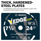 7-1/4-in 24-Tooth Rough Finish Tungsten Carbide-tipped Steel Circular Saw Blade DCB724B25