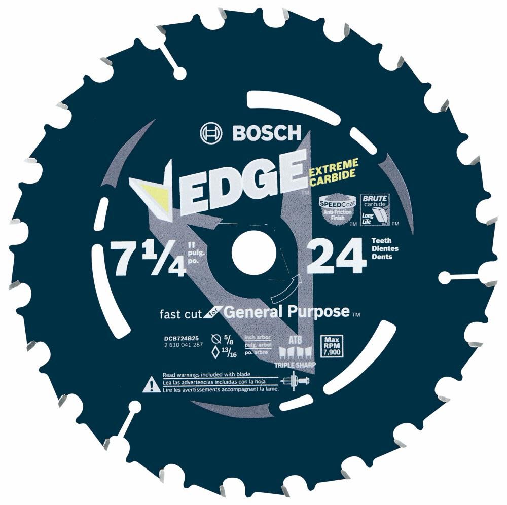 7-1/4-in 24-Tooth Rough Finish Tungsten Carbide-tipped Steel Circular Saw Blade DCB724B25