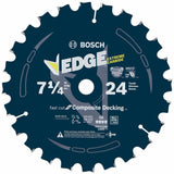 7-1/4 In. 24 Tooth Edge Circular Saw Blade for Composite Decking DCB724CD