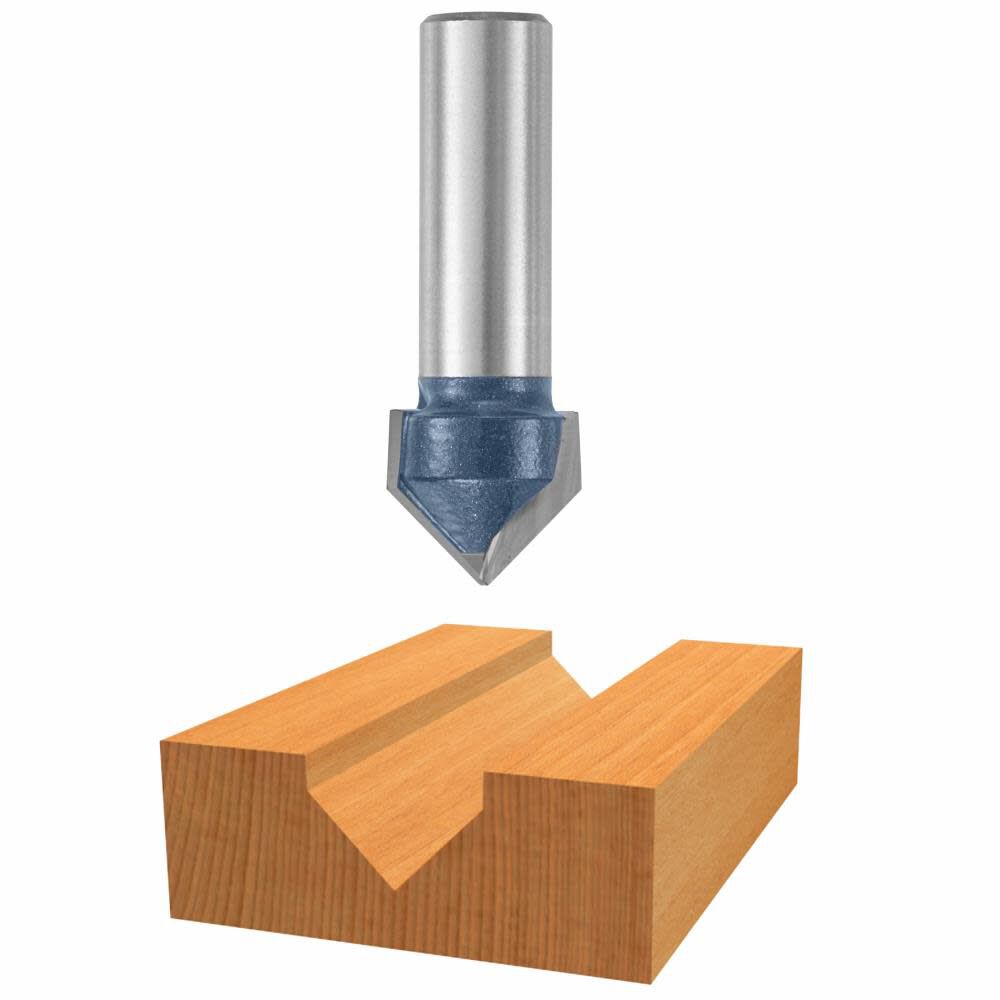 90 x 1 In. Carbide Tipped V-Groove Bit 84309M