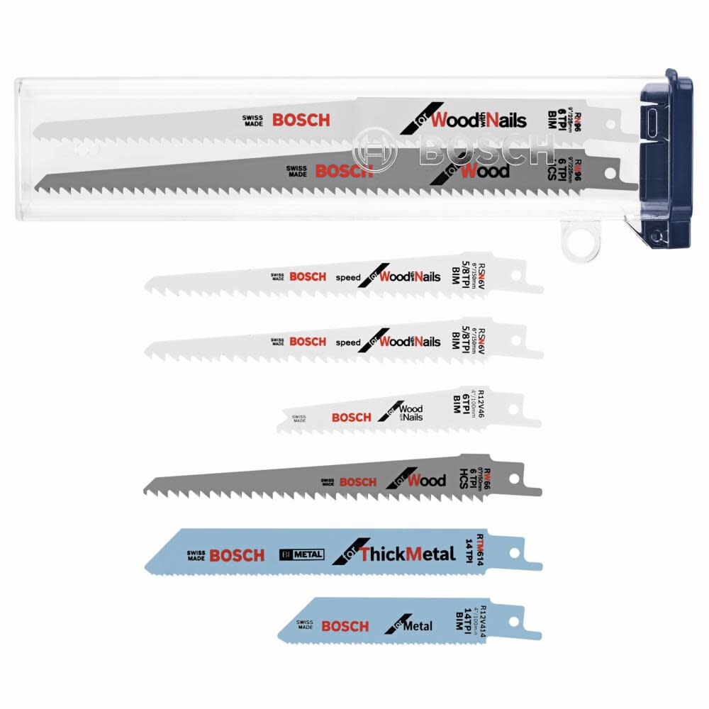 All Purpose Reciprocating Saw Blade Set 8pc RSAP8PK