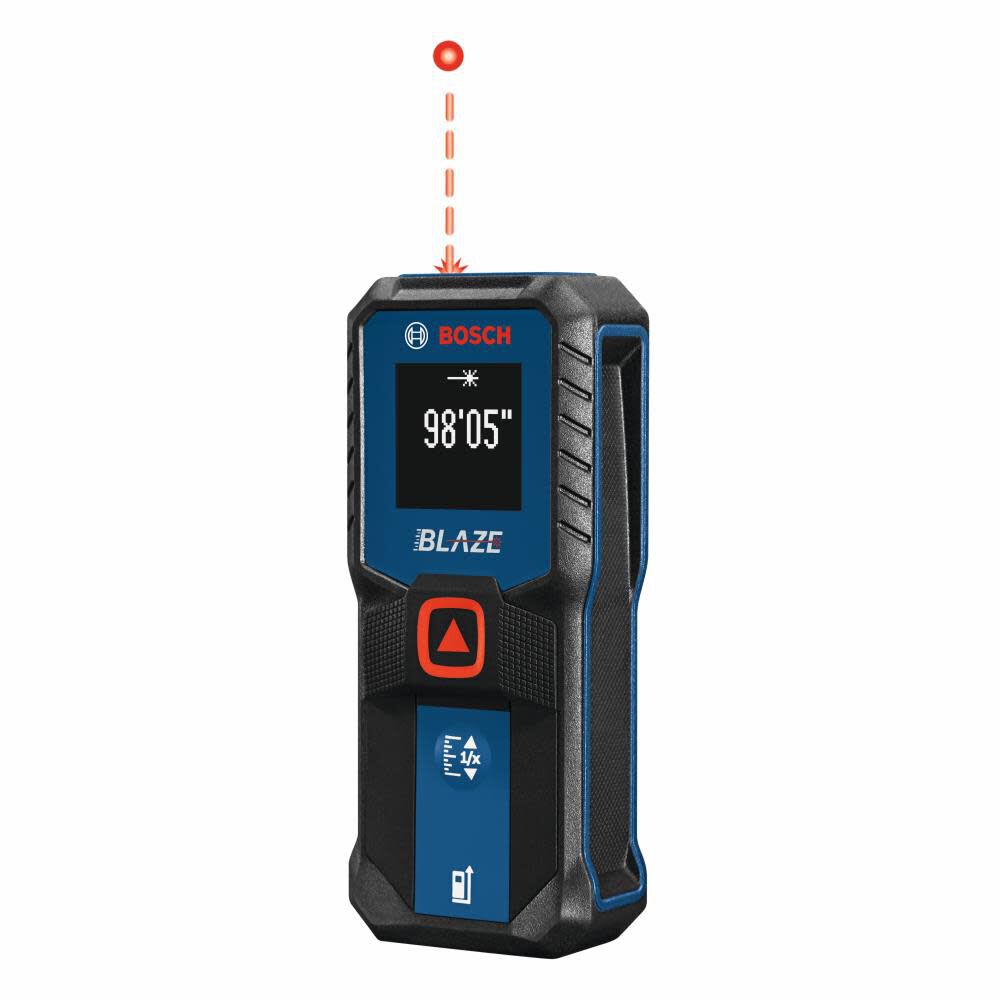 BLAZE 100-ft Indoor Red Laser Distance Measurer with Backlit Display GLM100-23