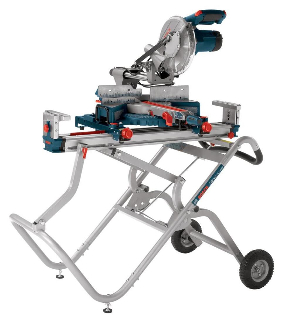 Steel Adjustable Rolling Miter Saw Stand T4B