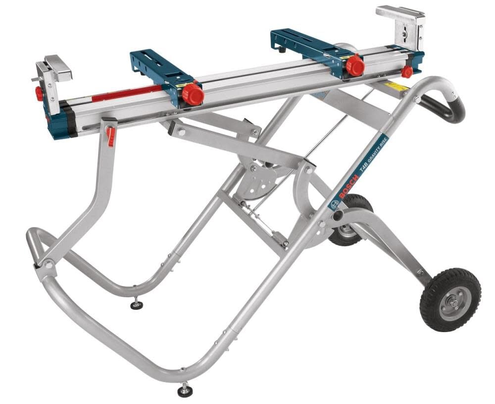 Steel Adjustable Rolling Miter Saw Stand T4B