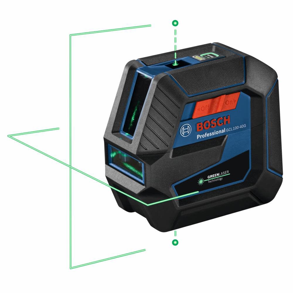 Green-Beam Self-Leveling Cross-Line Laser with Plumb Points GCL100-40G