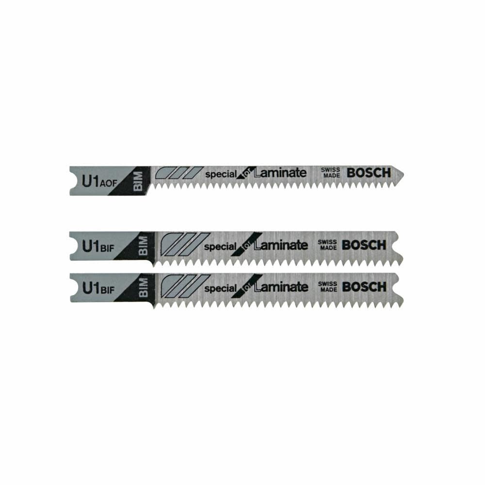 Jig Saw Blade Set 3pc Assortment U shank for Laminate Flooring U503