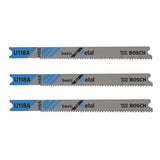 Jig Saw Blades 3pc 3 1/8in 17 24P TPI Basic Metal Cutting U shank U118A3