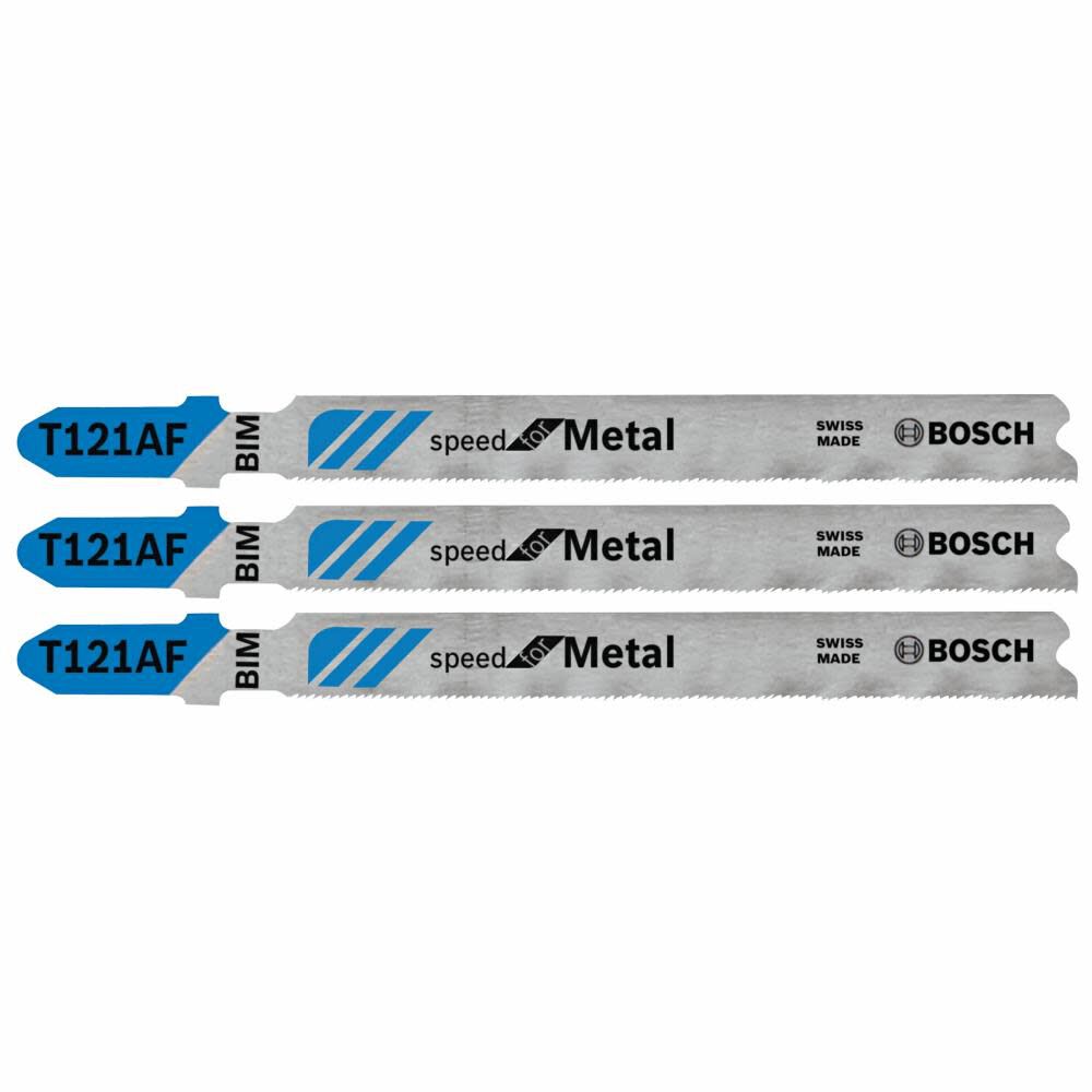 Jig Saw Blades 3pc 3 5/8in 21 TPI Speed for Metal T Shank T121AF3