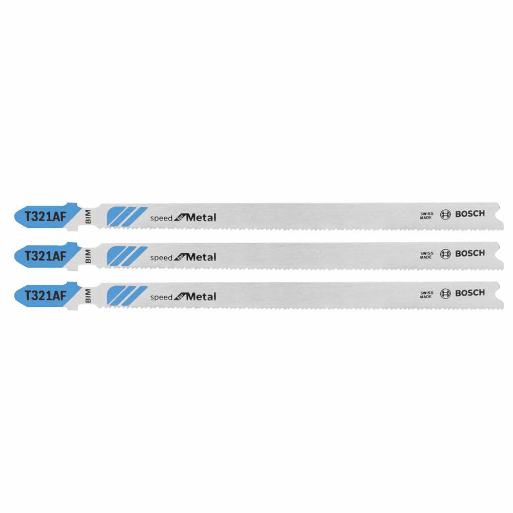 Jig Saw Blades 3pc 5 1/4in 21 TPI Speed for Metal T Shank T321AF3