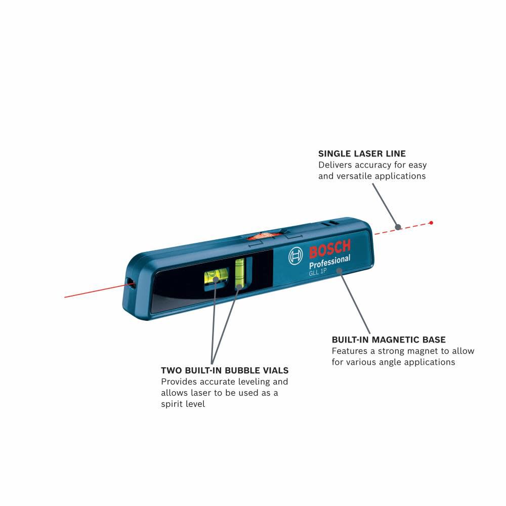 Red 16-ft Indoor Line Beam Line Generator Laser Level (Accessories Included) GLL 1 P