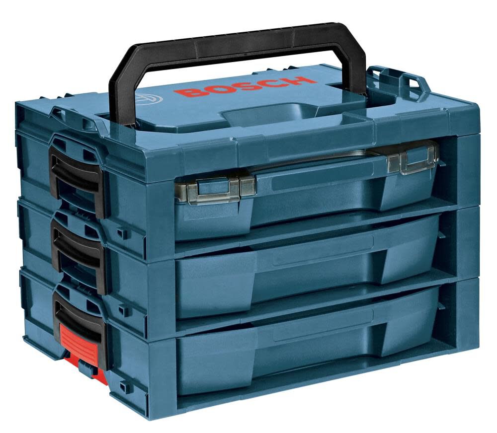 L-RACK 17.25-in W x 12-in H x 14-in D 3-Drawer Blue Plastic Tool Box L-RACK