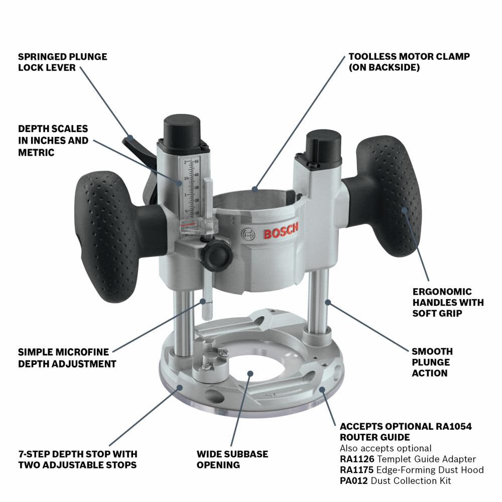 Plunge Base for PR20EVS and PR10E Colt&#8482; Palm Router Motor PR011