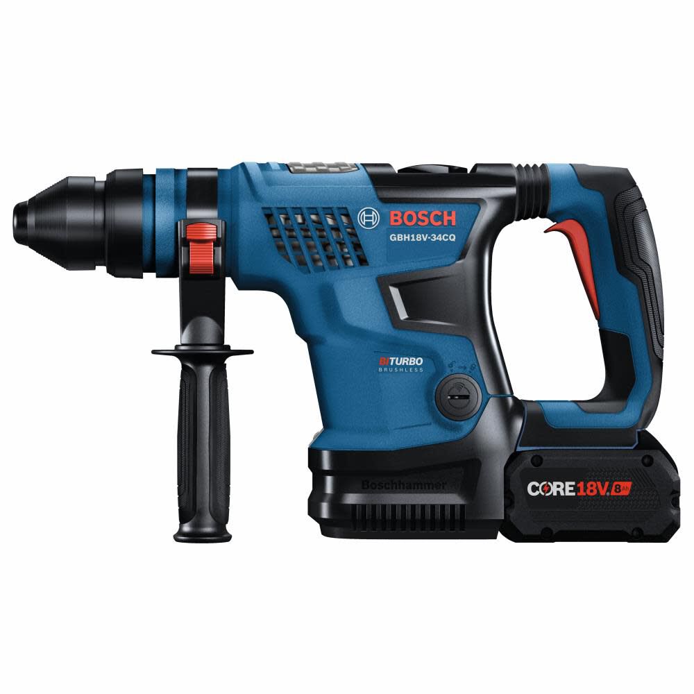 PROFACTOR 18-volt 8-Amp Sds-plus Variable Speed Cordless Rotary Hammer Drill (2-Batteries Included) GBH18V-34CQB24