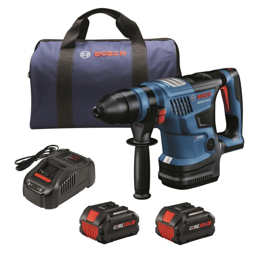 PROFACTOR 18-volt 8-Amp Sds-plus Variable Speed Cordless Rotary Hammer Drill (2-Batteries Included) GBH18V-34CQB24