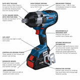 8-Amp 18-volt Variable Speed Brushless 3/4-in square Drive Cordless Impact Wrench (Battery Included) GDS18V-770CB14