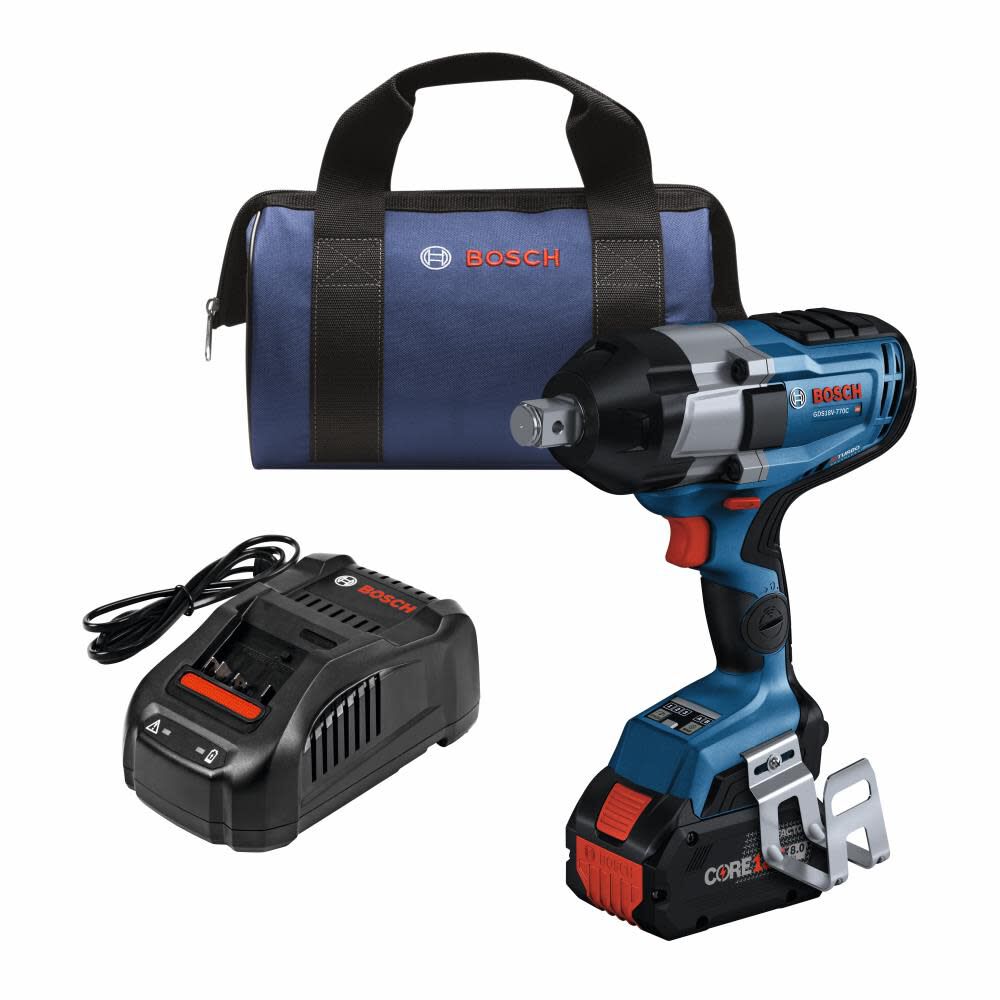 8-Amp 18-volt Variable Speed Brushless 3/4-in square Drive Cordless Impact Wrench (Battery Included) GDS18V-770CB14