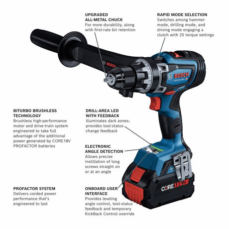 Connected-Ready 18-volt 1/2-in Keyless Brushless Cordless Drill (1-Battery Included, Charger Included and Soft Bag included) GSR18V-1330CB14