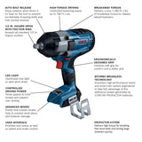 18-volt Variable Speed Brushless 1/2-in square Drive Cordless Impact Wrench (Bare Tool) GDS18V-740CN