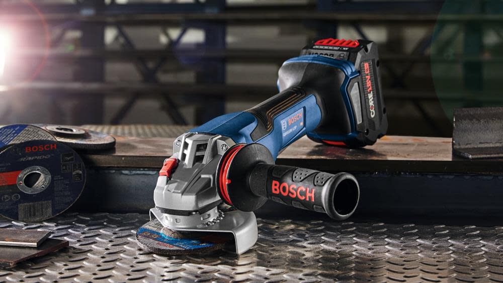 PROFACTOR 6-in 18-volt 8 Amps Paddle Switch Brushless Cordless Angle Grinder (Charger Included and 1-Battery) GWS18V-13PB14