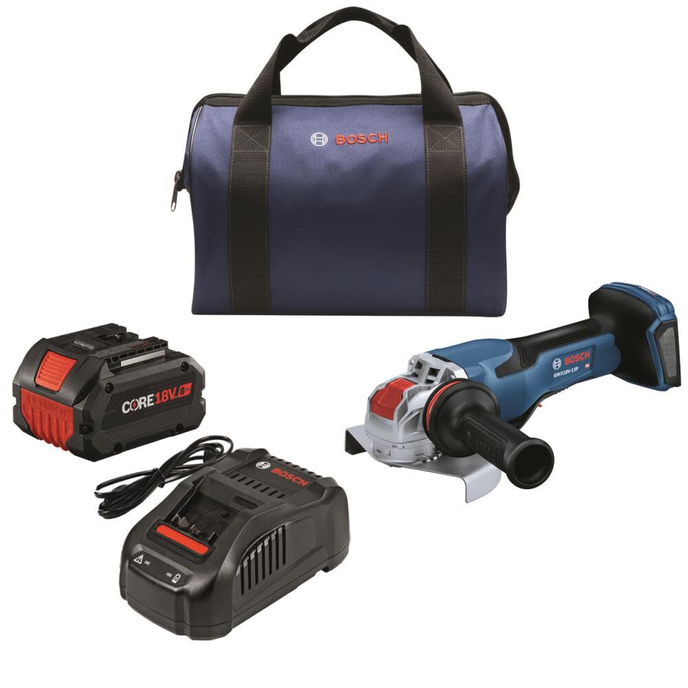 PROFACTOR 6-in 18-volt 8 Amps Paddle Switch Brushless Cordless Angle Grinder (Charger Included and 1-Battery) GWX18V-13PB14