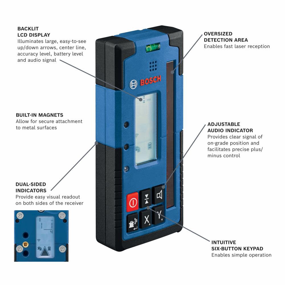 2000-ft Red-Beam Rotary Plastic Line Detector LR40