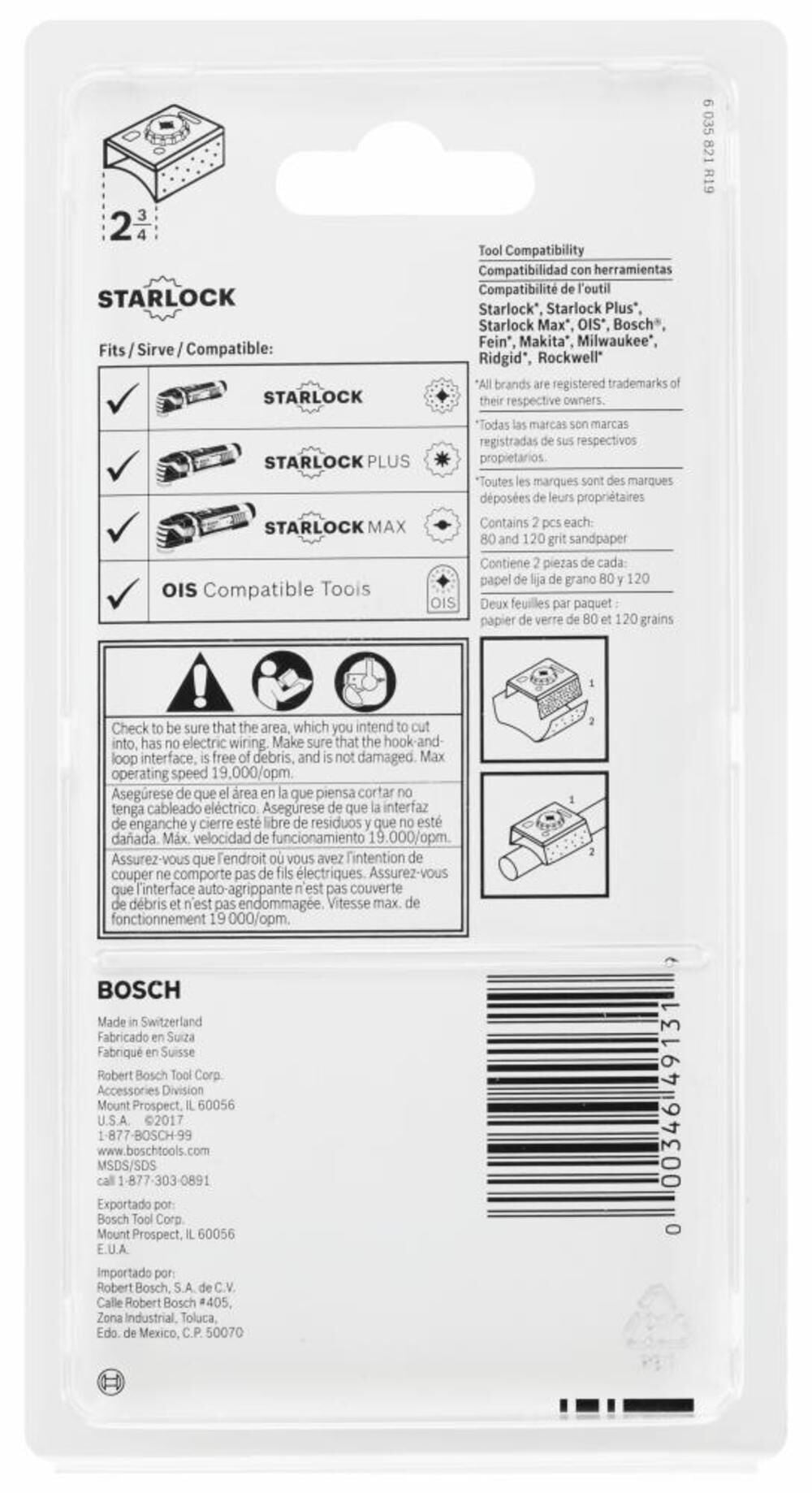 Starlock Oscillating Multi Tool Contoured Sanding Pad Kit 5pc OSL234SPCK