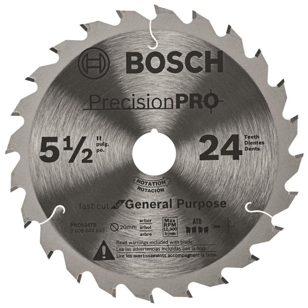 Track Saw Blade 5 1/2in 24 Tooth Precision Pro Series PRO524TS