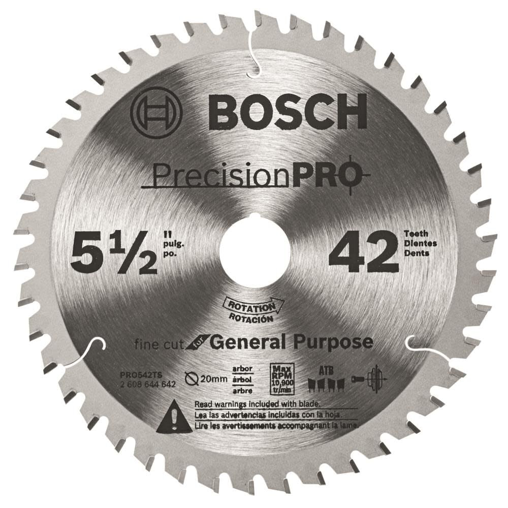 Track Saw Blade 5 1/2in 42 Tooth Precision Pro Series PRO542TS