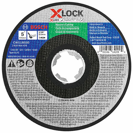 X-Lock Masonry Cutting T1 5in x 1/16in CWX1M500