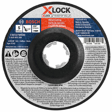 X-Lock Metal Cutting T27 5in x .098in CWX27M500