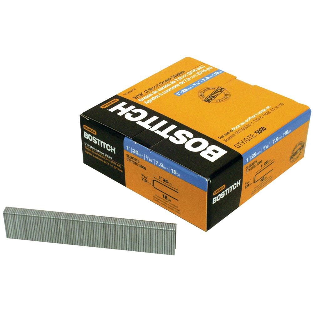 1 In. 18 Gauge 5/16 Crown Staples SL50351G