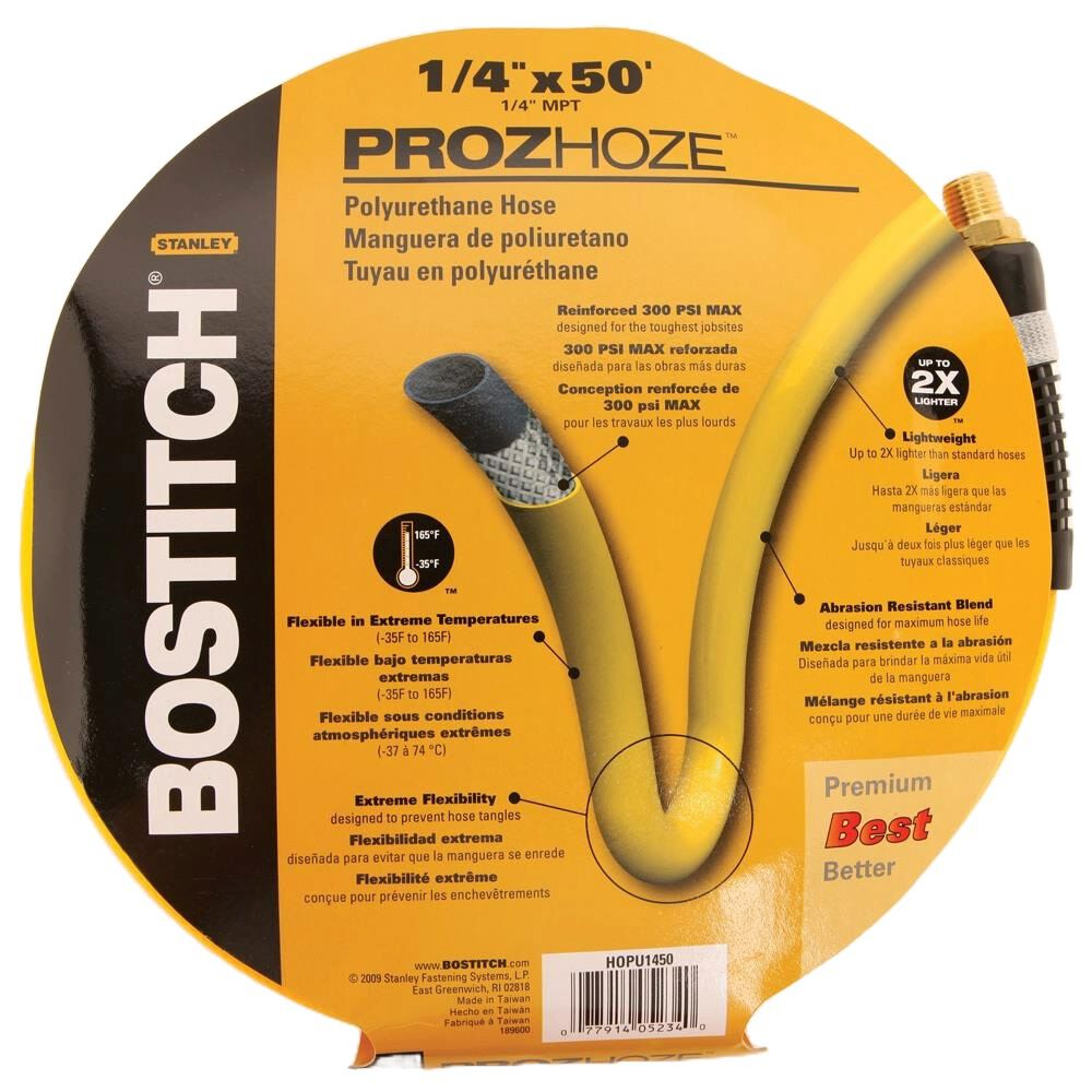 1/4 In. x 50 Ft. PVC and Rubber Blend Air Hose HOPB1450