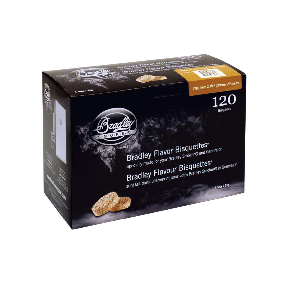 Smoking Bisquettes Whiskey Oak Wood 120pk BTWOSE120