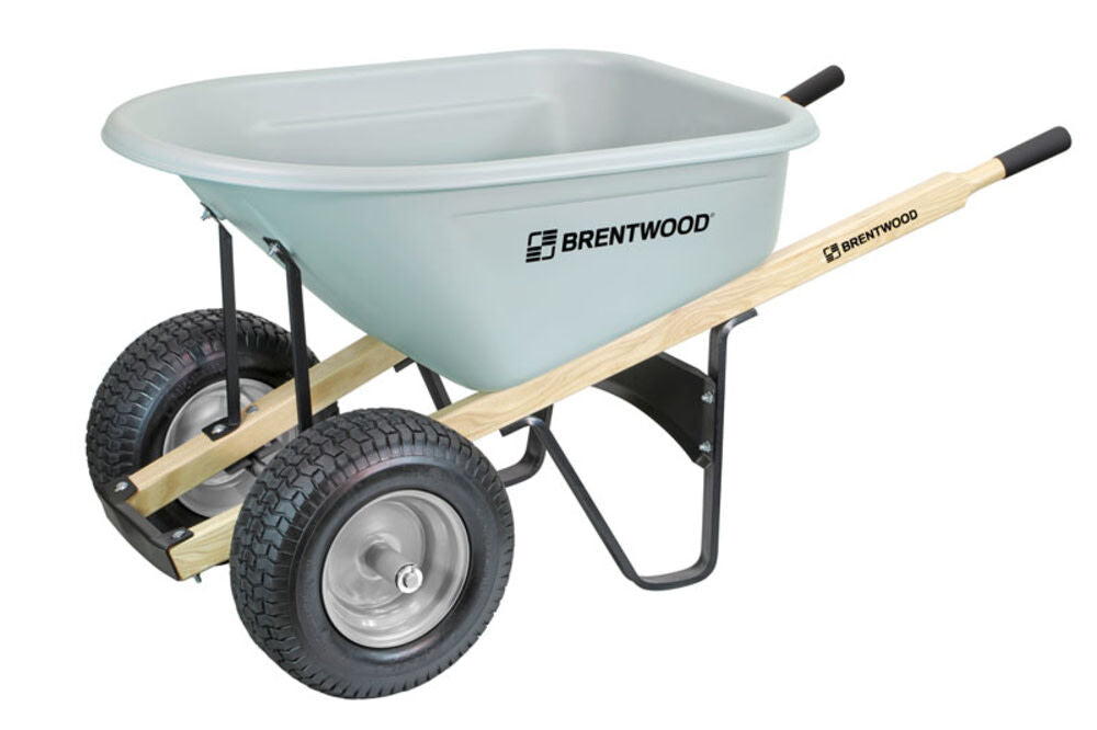 6 Cube HDPE Double Wheel Wheelbarrow - BW6D ACWB20477