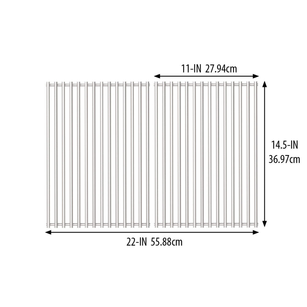 14.5 X 11 Stainless steel MONARCH 300/CROWN (T32) Cooking Grids - 2pc 11232