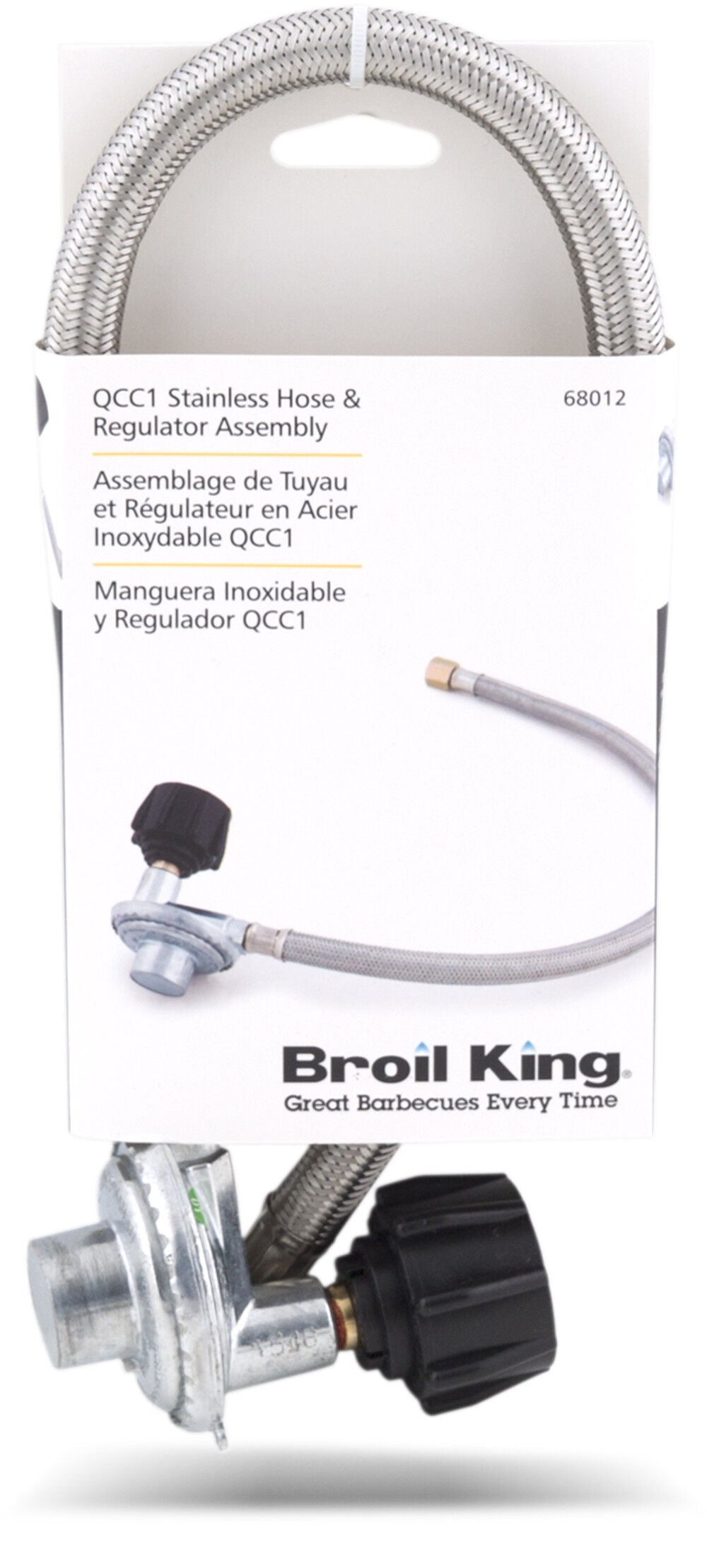 Braided Stainless Steel QCC1 Hose with Regulator 68012