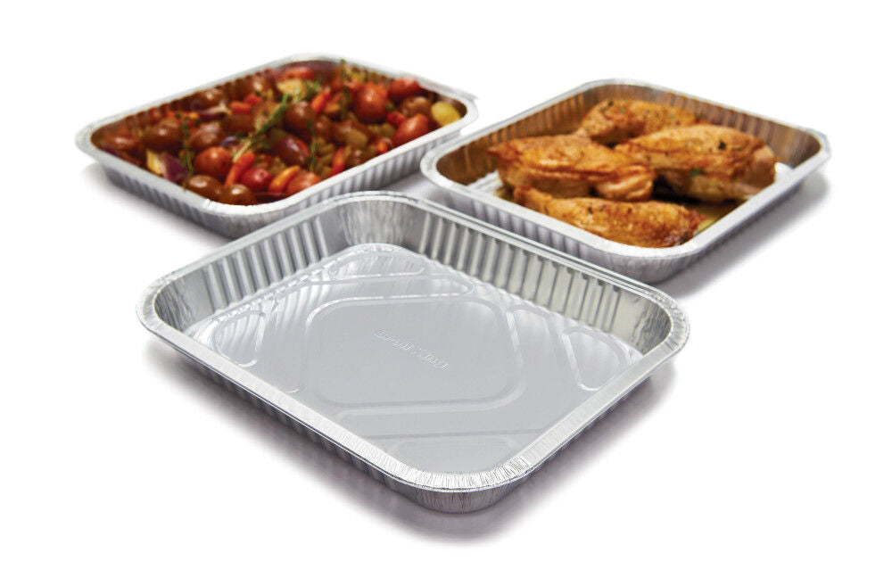 Large 10.25in X 12.75in Aluminum Foil Drip Pan - 3 pack 50420